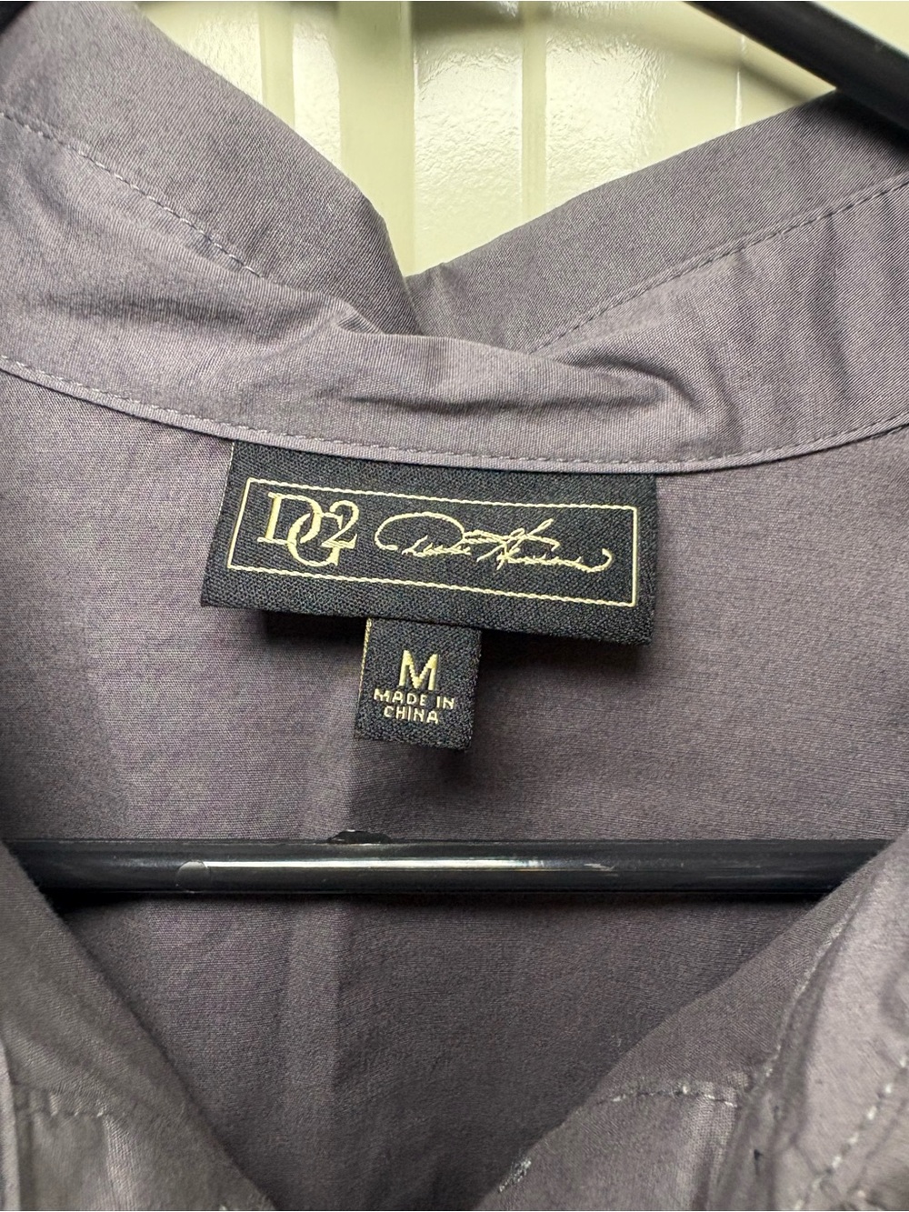 DC Gray Button-Up Shirt with Black Floral Accents - Picture 3 of 3